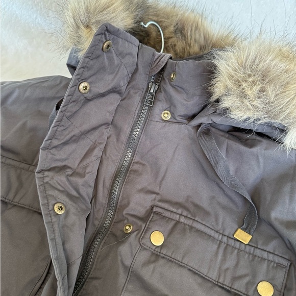 Universal Thread Dark Gray Fur-Trimmed Puffer Coat - Picture 3 of 8